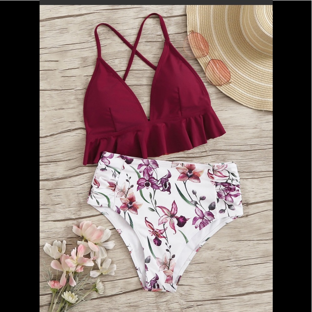 High waisted bikini. Size large, but fits like m/l